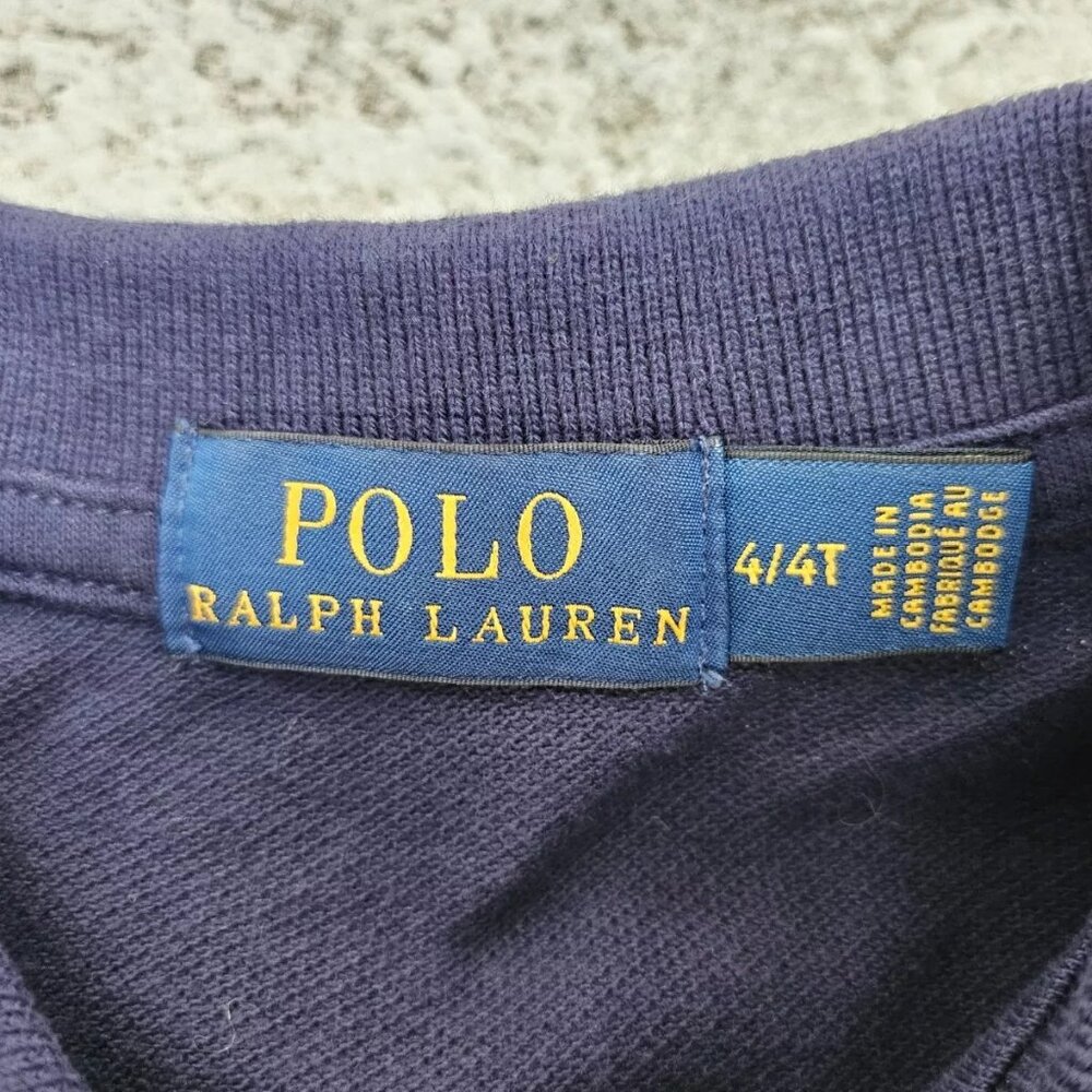 polo Ralph Lauren Kids Polo Tee Blue Cotton Short Sleeve T Shirt Size 4t/4 - Picture 6 of 8